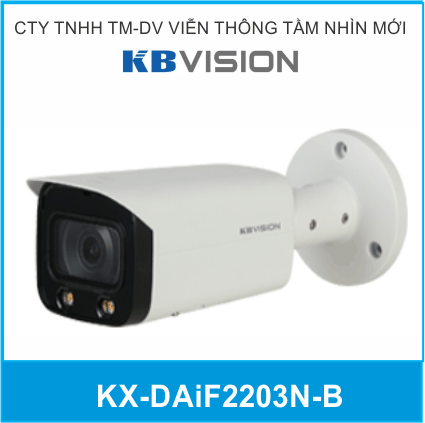 Camera IP Kbvision Full Color 2MP KX-DAiF2203N-B Led Trợ Sáng 50 Mét