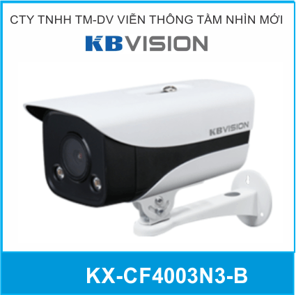 Camera Ip Kbvision Full Color 4.0MP KX-CF4003N3-B Đèn Trợ Sáng 40 Mét