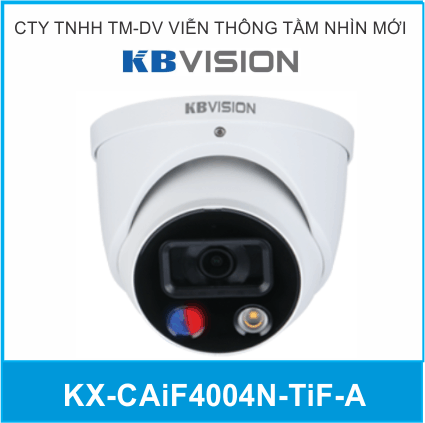 Camera IP Kbvision Full Color 4MP KX-CAiF4004N-TiF-A Tích Hợp Mic Thu Âm Thanh